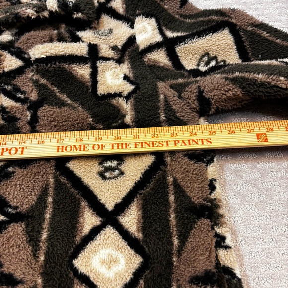 O’Neill Heath Geo Print High Pile Fleece Jacket Woman’s Sz Medium Oversized - Picture 4 of 11